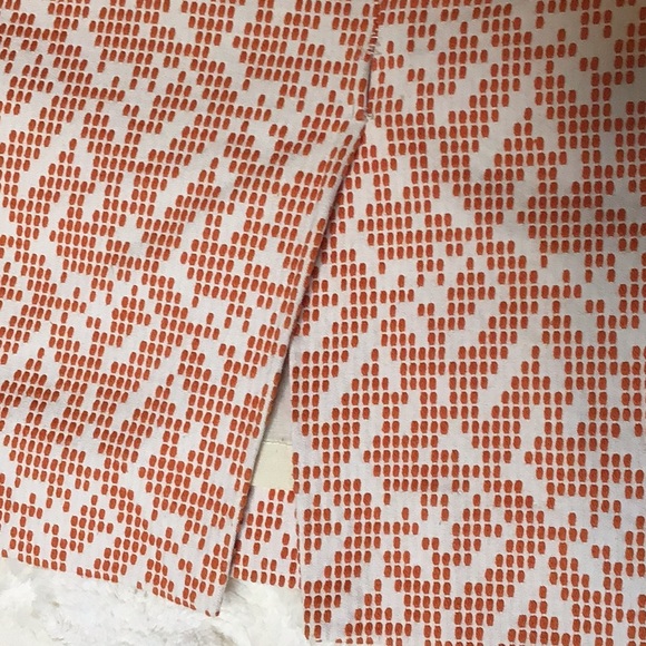 J. Crew Orange Textured Print Pencil Skirt size 2. Like new. - Picture 6 of 7